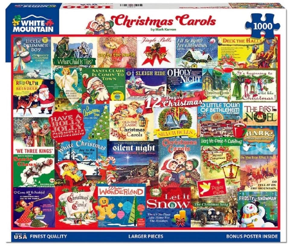 White Mountain 1000 Piece Jigsaw Puzzle - Christmas Carols - image 1 of 1