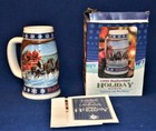 New in Box Handmade 1995 BUDWEISER Clydesdales LIGHTING WAT HOME Beer Stein for sale