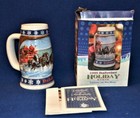 New in Box Handmade 1995 BUDWEISER Clydesdales LIGHTING WAT HOME Beer Stein