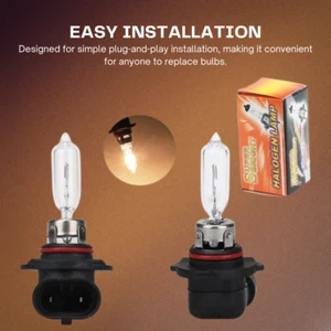 2Pcs HB3 65W 9005 12 V Halogen Car Bulbs 4300K White Headlight & Fog Lights - Picture 1 of 20