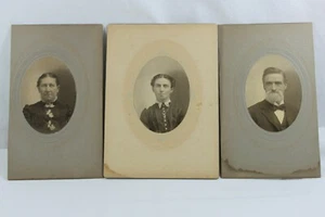 Vintage Black and White Portrait Photographs Set of 3 Early 20th Century - Picture 1 of 8