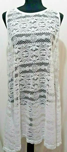 West Loop Women's White Lace Stylish Swimsuit Cover-up L/XL Chic New - Picture 1 of 10