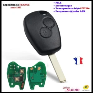 Schlüsselrohling PCF7946 kompatibel Clio3 Twingo Kangoo 2 Dacia Logan Sandero Duster - Bild 1 von 1