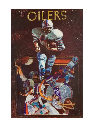 1970 Houston Oilers AFL Collector's Series Vintage Poster 24" x 36" Cover