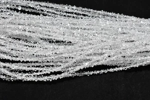 3-4mm Clear White Herkimer Diamond Quartz Nugget Gemstone Beads 15" 1 Strand - Picture 1 of 5