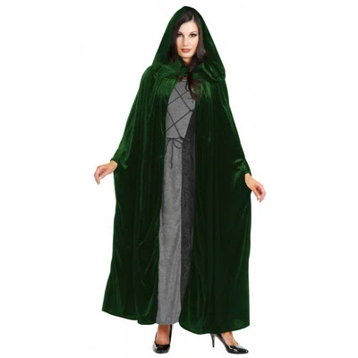 ADULTO TERCIOPELO CAPUCHA CAPA REY REINA RENACIMIENTO MEDIEVAL DISFRAZ CAPA BATA 52" Foto 1 de 2