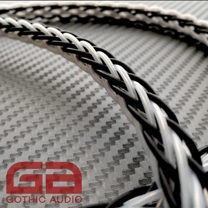 0,5 m von 12 Wegen Rundgeflecht 5N OCC Reinsilber Kabel 12 x 26awg - Bild 1 von 4