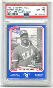 1987 Baseball USA #36 Frank Thomas Pan-Am Games Blue PSA 8 HOF - Bild 1 von 2