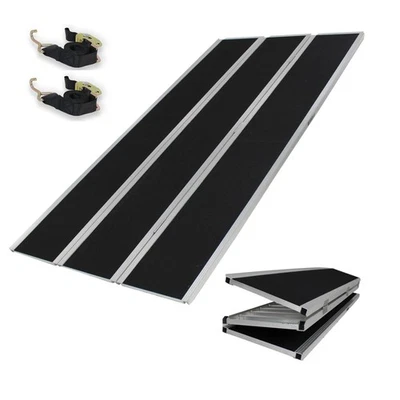 TRUTZHOLM Auffahrrampe extra lang Verladerampe 2-fach klappbar 255 cm 1020 kg beschichtet