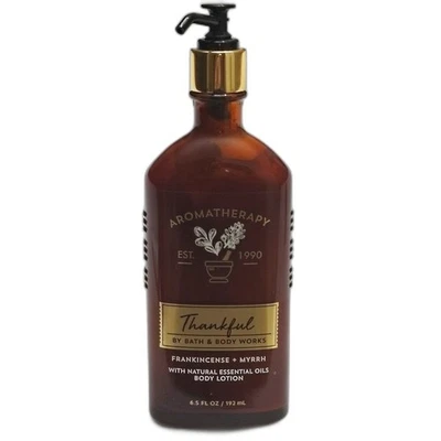 BATH & BODY WORKS Aromaterapia Loção Corporal Grata Incenso + Mirra NOVO - Imagem 1 de 4