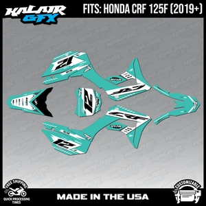 Graphics Kit for Honda CRF125F (2019-2024) CRF 125F Lethal Series - Teal - Picture 1 of 4