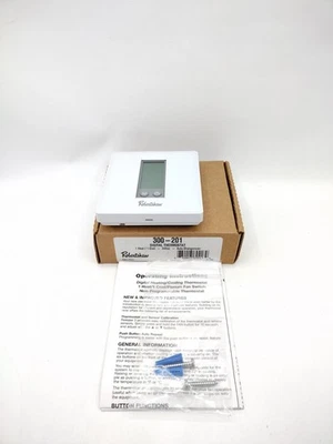 Robertshaw 300-201 Digital Thermostat, 24Vac,  1 Heat 1 Cool w/Auto Changeover - Image 1 of 2