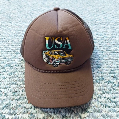 Visera Aeropostale Talla Única Marrón Bordada Logotipo EE. UU. Característica a Presión Foto 1 de 4