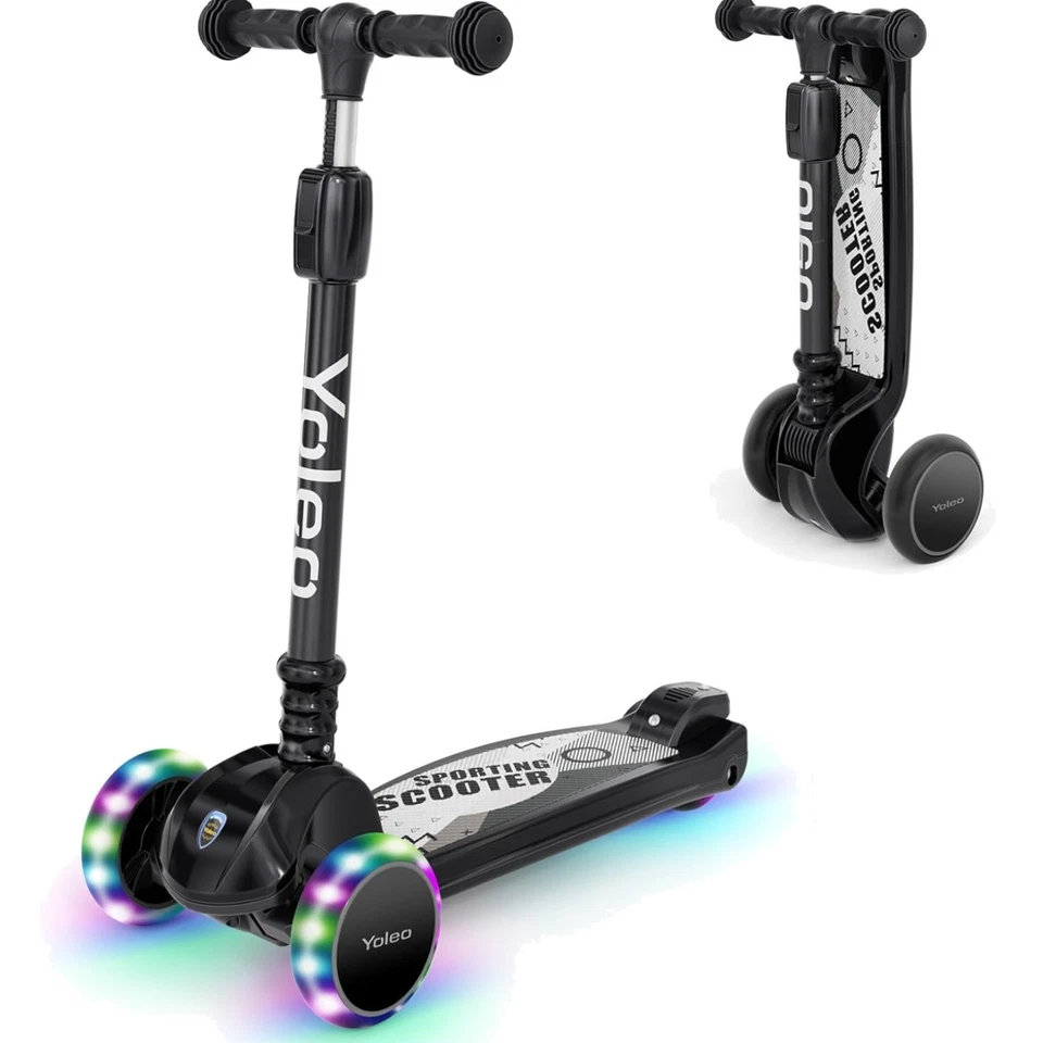 Yoleo Kinderroller Dreiradscooter mit LED-Rädern & Verstellbarem Lenker - Bild 1 von 1