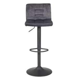 Barhocker - grau - Samtvelours Partyraumhocker Sitzhocker - Bild 1 von 7