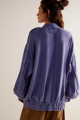 ¡NUEVO! Chaqueta con cremallera Free People Lou Moto, pequeña Foto 1 de 4