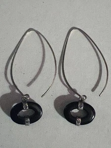 Silpada 925 Sterling Silver Chalcedony Threader Earrings HTF - Picture 1 of 5