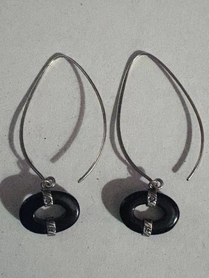 Silpada 925 Sterling Silver Chalcedony Threader Earrings HTF - Image 1 of 4