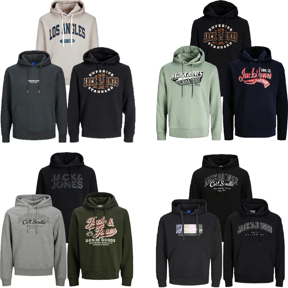 Jack Jones Kapuzenpullover "3er Pack" Hoodie Sweat Herren S M L XL XXL 3XL 4XL - Bild 1 von 1