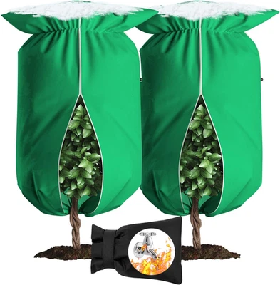 Protección contra congelación cubierta vegetal mejorada, 2 paquetes 47"X72" 3 oz/yd² espesar grande Fr Foto 1 de 4