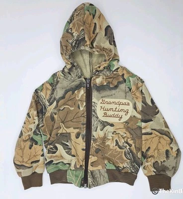 Vtg Realtree Advantage tm Childs Grandpas Hunting Buddy Camo Full Zip Hoodie 3T? - Image 1 of 4