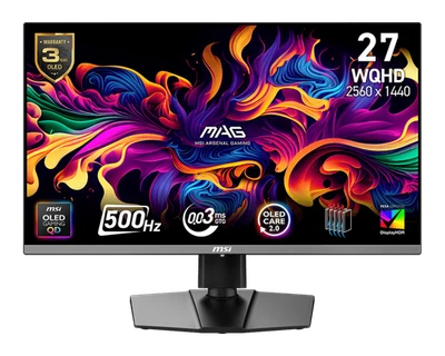 MSI 27" MAG 272QP QD-OLED X50 (WQHD) GAMING MONITOR - Image 1 of 4
