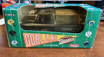 De colección 1994 Ertl Goal Line Classics Die Cast Metal Bank New Orleans Saints 🔥🔥 Foto 1 de 2