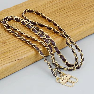 CORREA DE CADENA PARA MUJER para Bolso Cartera Bolso Cadena Astilla Dorada Cuero Negro Rojo Blanco Foto 1 de 4