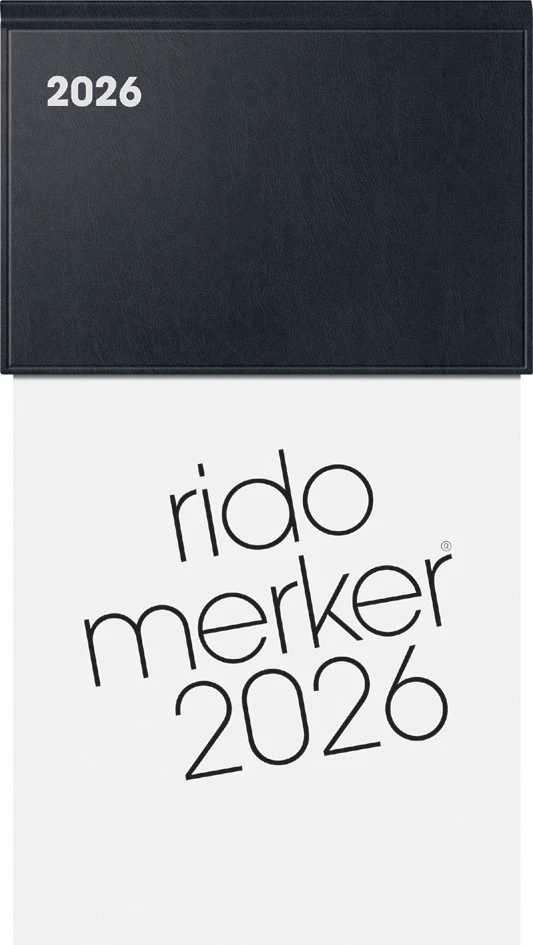 rido idé Tischkalender "Merker Miradur" 2026 schwarz - Bild 1 von 2
