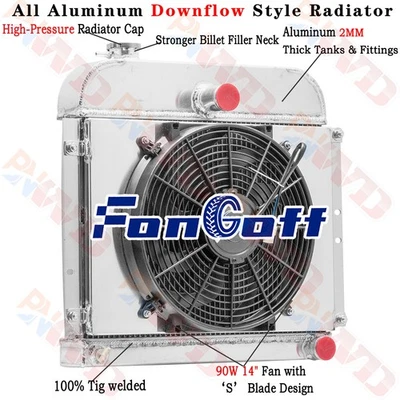 3 Row Radiator Shroud Fan for 1941-1952 1951 Plymouth Concord P15 Special Deluxe - Image 1 of 4