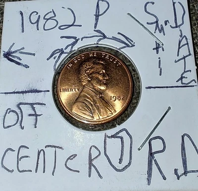 1982 Small Date 3.1 G Off Center Rotated Dye - Image 1 of 4