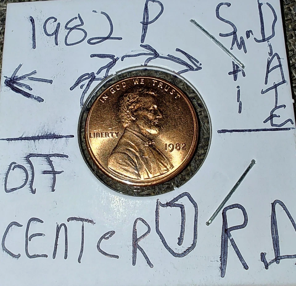 1982 Small Date 3.1 G Off Center Rotated Dye - Image 1 of 4