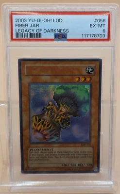 PSA 6 ERROR Yugioh CARD Fiber Jar NO NAME MISPRINT ERROR LOD-056 Yu-Gi-Oh! - Image 1 of 4