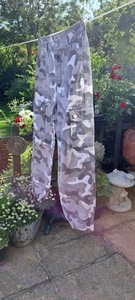 New Look Women's Cotton Camouflage Cargo Trousers Size 16 - Excellent Condition - Picture 1 of 6