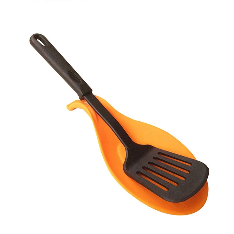  2pcs Silicone Non Stick Spoon Rest Heat Resistant Kitchen Utensil Spatula - Image 1 of 1