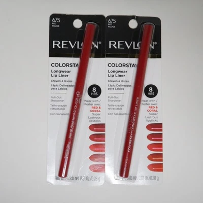 Set of 2 Revlon ColorStay Longwear 8 Hour Wear Lip Liner Red #675 0.01 oz. - Image 1 of 4