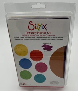SIZZIX TEXTURZ STARTER KIT 654376 Use With BIGkick and Big Shot Machines - Picture 1 of 2