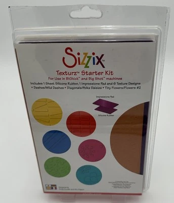SIZZIX TEXTURZ STARTER KIT 654376 Use With BIGkick and Big Shot Machines - Image 1 of 2