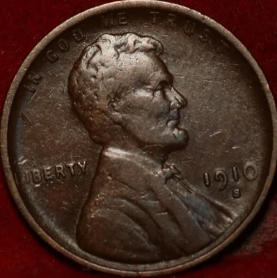 1910-S San Francisco Mint Copper Lincoln Wheat Cent - Image 1 of 2