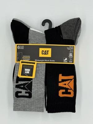 Paquete de 6 calcetines CATERPILLAR para hombre talla 8-12 bota de peso medio NEGRO/GRIS/BLANCO Foto 1 de 4