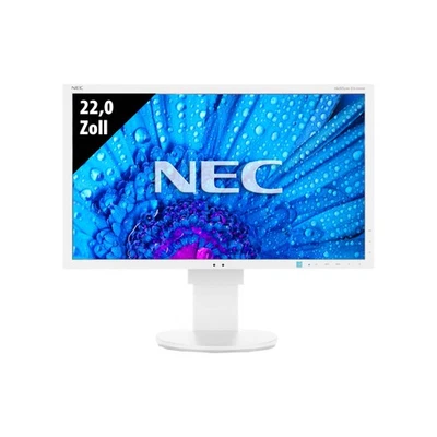 NEC MultiSync EA223WM 22 Zoll Monitor 1680x1050 WSXGA+ TN 5ms Weiß Bildschirm - Bild 1 von 2