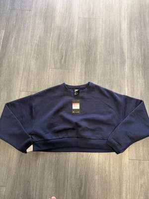 Sudadera corta para mujer Nike Sportswear City Ready CJ9475-498 azul talla L $130 Foto 1 de 4