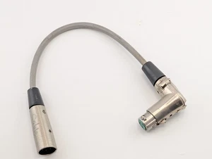 Vintage Switchcraft R4F rechter Winkel 4-Pin Buchse auf Stecker Netzteilkabel - Bild 1 von 6