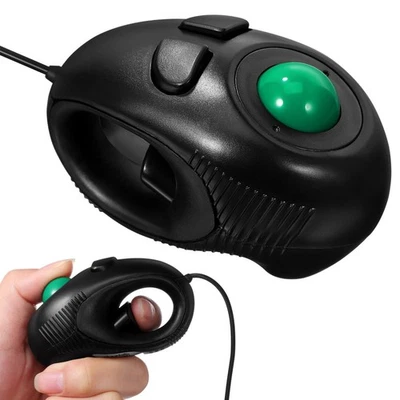 USB Mini Trackball Mouse Wired for Effortless Navigation Black - Image 1 of 4