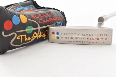 Scotty Cameron STUDIO STYLE NEWPORT2 Putter 34" RH Headcover HC 34in Japón - Imagen 1 de 4