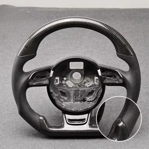 Volante de fibra de carbono para Audi A7 A6 RS6 RS7 A3 B8 A4 S5 S6 S7 S8 RS3 RS4 - Imagen 1 de 6