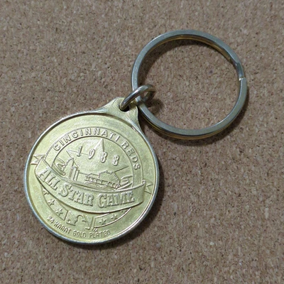 Cincinnati Reds 1988 All Star Game 24K Gold Plated Keychain Zipper Pull MLB - Image 1 of 3