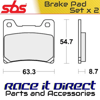 Pastillas de freno para YAMAHA FZR 400 U/W 1988-1989 Front Street SBS Foto 1 de 4