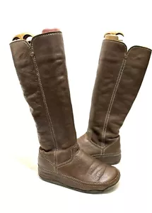 BOTAS FITFLOP WOBBLE BOARD DAMAS CUERO MARRÓN MEDIA PANTORRILLA UK 6 EUR 39 - Imagen 1 de 9