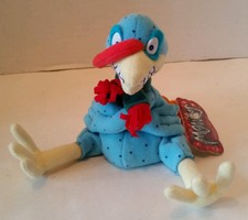 Meanies Shocking Stuffers Cold Turkey Blue Christmas Plush Beanie Toy 8" 1998